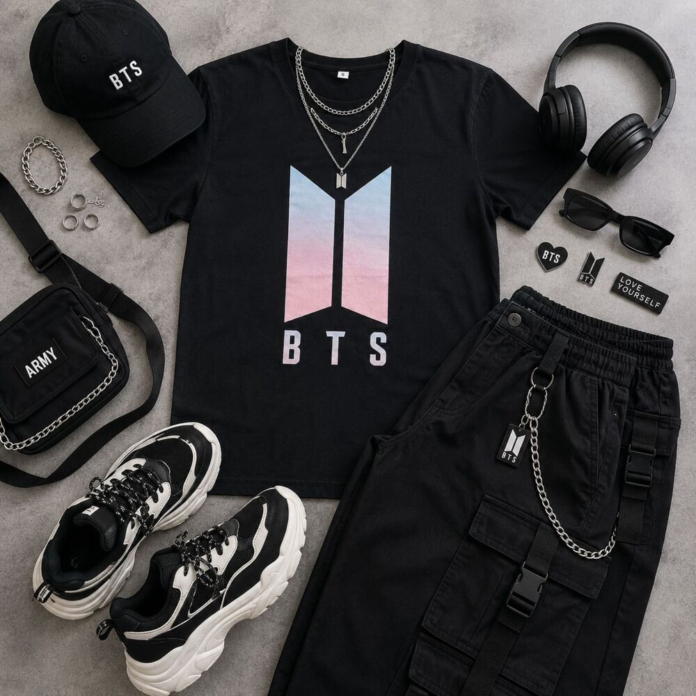 BTS Love Yourself 2017 Tour Tee Unisex S Black KPop Merch Official